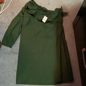 NEVER WORN J Crew One Shoulder Poplin Cotton Dress
